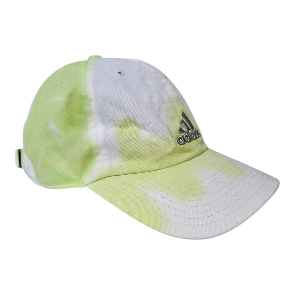 Adidas Womens Aeroready Adjustable Hat Color Wash Cap Neon Lime Green Gray Golf